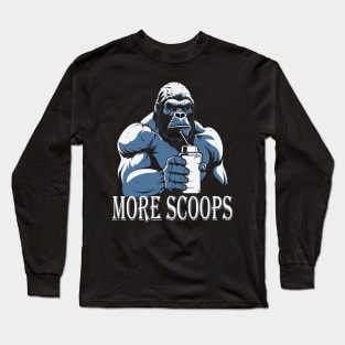 Protein Gym Shake Funny Gorilla Boost Strength Limits Long Sleeve T-Shirt